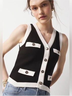 WHBM ColorBlock Sweater Vest size women’s small